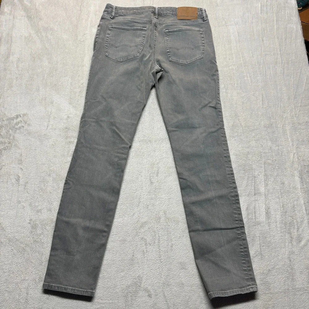 American Eagle‎ Slim Straight Jeans Men's 33x33 Medium Gray Denim Stretch